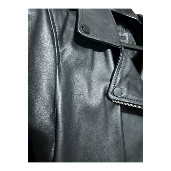 Quince Black Leather Moto Jacket XL - Picture 9 of 11
